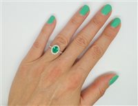 Anello Lorenza Gioielli Donna in Oro bianco Smeraldo 1.08 Ct 619887-14 - 619887-14